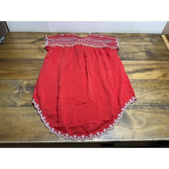 Johnny Was Lissa Embroidered Floral Peasent Tunic Top Rayon Size XS NWT - Picture 12 of 13